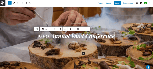 conference websites: wordpress template for conference web design